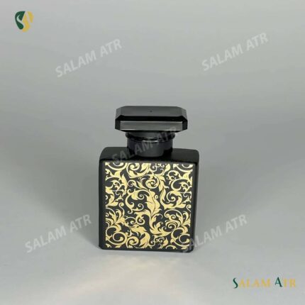 شیشه عطر آنتیک طلاکوب مشکی