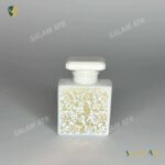 شیشه عطر آنتیک طلاکوب سفید