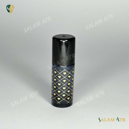 شيشه عطر قلبی استوانه ای مشکی