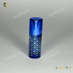 شيشه عطر قلبی استوانه ای آبی