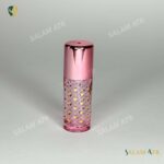 شيشه عطر قلبی استوانه ای صورتی