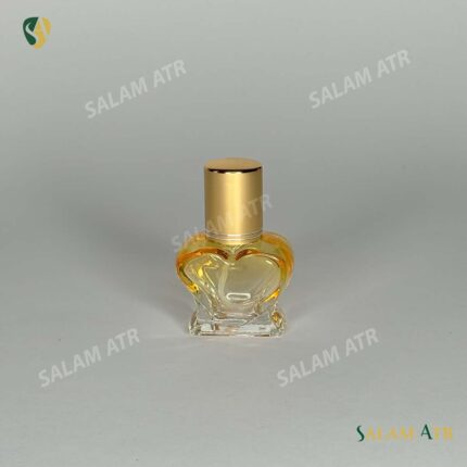 شیشه عطر قلبی زرد