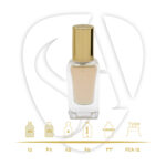 شیشه عطر آرامیس 15 میل ایزی کریمپ مدل AZ356 با درب استوانه‌ای طلایی با مشخصات