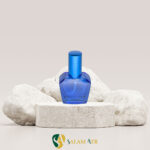 شیشه عطر گلدانی 15 میل رنگی مدل FX557C آبی بکگراند