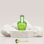 شیشه عطر گلدانی 15 میل رنگی مدل FX557C سبز با بکگراند