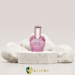 شیشه عطر گلدانی 15 میل رنگی مدل FX557C صورتی با بگراند