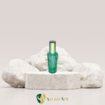 شیشه عطر خمره‌ای ۱۵ میل رنگی سبز مدل FX22C با بک گراند