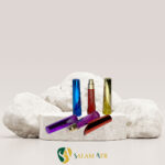 شیشه عطر شمعی ۱۵ میل رنگی مدل PT045C با بک گراند