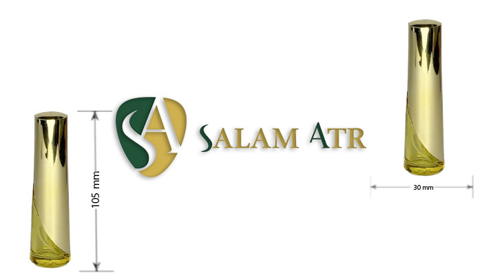 ابعاد شیشه عطر شمعی ۱۵ میل رنگی مدل PT045C 