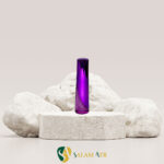 شیشه عطر شمعی ۱۵ میل رنگی بنفش مدل PT045C با بک گراند