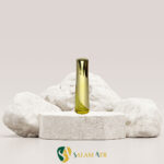 شیشه عطر شمعی ۱۵ میل رنگی زرد مدل PT045C با بک گراند