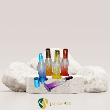 شیشه عطر فرشته ۱۵ میل با درب UV مدل AZ110 با بگراند