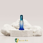 شیشه عطر فرشته ۱۵ میل با درب UV مدل AZ110 آبی با بگراند