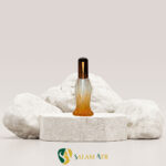 شیشه عطر فرشته ۱۵ میل با درب UV مدل AZ110 نارنجی با بگراند