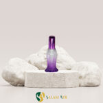 شیشه عطر فرشته ۱۵ میل با درب UV مدل AZ110 بنفش با بگراند