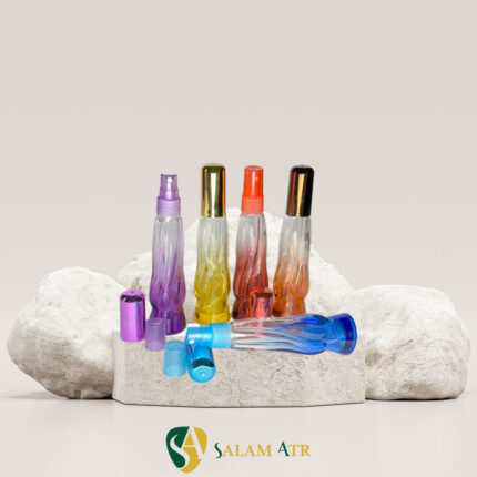 شیشه عطر ارگانزا ۲۲ میل با درب UV مدل AZ109 با بکگراند