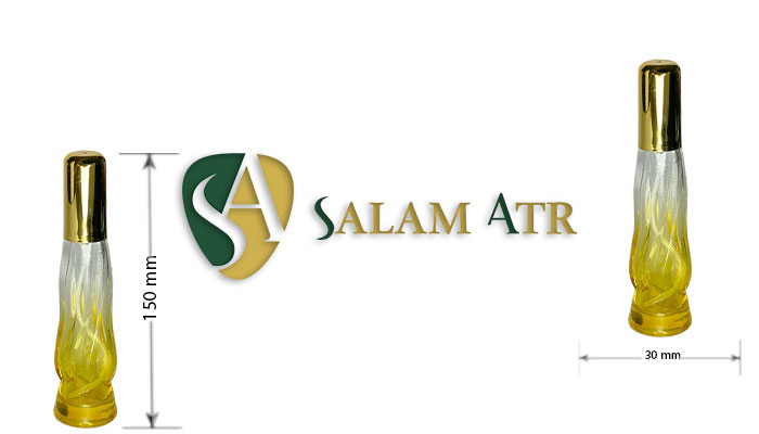 ابعاد شیشه عطر ارگانزا ۲۲ میل با درب UV مدل AZ109