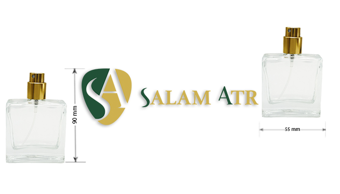 ابعاد شیشه عطر شلبی 30 میل اسپری پیچی مدل PT786