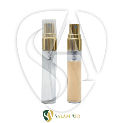 شیشه عطر ویال 5 میل با کپ و والف طلایی فلزی کد LG08T