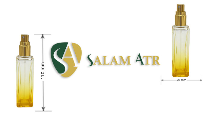 ابعاد شیشه عطر آلفا رنگی ۱۵ میل کد DH3121