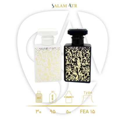 شیشه عطر آنتیک طلاکوب 30 میل کد LZ11 با مشخصات