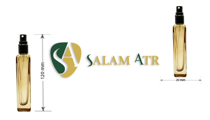 ابعاد شیشه عطر اسکادا رنگی ۱۵ میل کد AZY-16-14