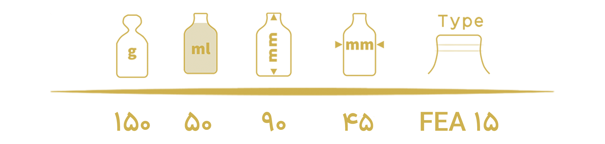 مشخصات شیشه عطر استوانه ایزی کریمپ 50 میل کد SH29