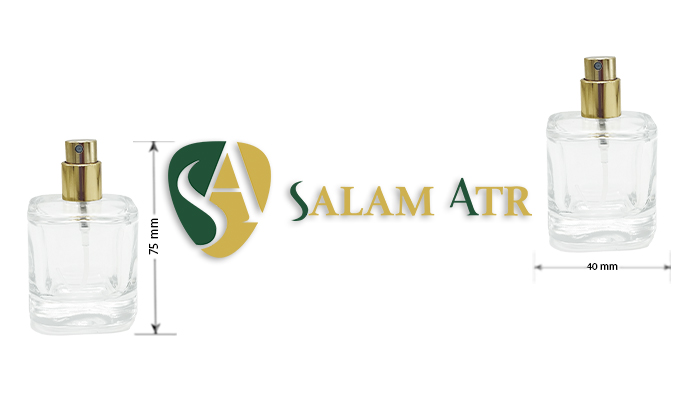 ابعاد شیشه عطر مای وی رنگی ۳۰ میل کد AZY-16-11