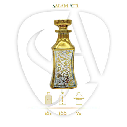 شیشه عطر RCR پافیلی طلاکوب 150 میل کد AZY-16-17 طرح (3) با مشخصات