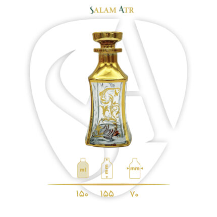 شیشه عطر RCR پافیلی طلاکوب 150 میل کد AZY-16-17 طرح (4) با مشخصات
