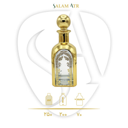 شیشه عطر RCR هرمی طلاکوب 250 میل کد AZY-16-25 طرح(1) با مشخصات