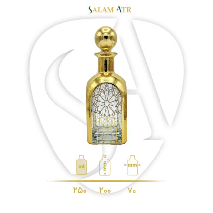 شیشه عطر RCR هرمی طلاکوب 250 میل کد AZY-16-25 طرح (3) با مشخصات