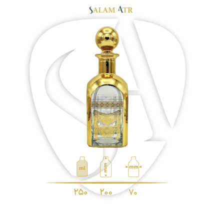 شیشه عطر RCR هرمی طلاکوب 250 میل کد AZY-16-25 طرح (4) با مشخصات
