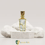 شیشه عطر RCR طلاکوب مربع برجسته 150 میل کد azy-16-18 طرح (2) برروی سنگ