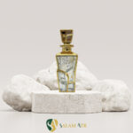 شیشه عطر RCR طلاکوب مربع برجسته 150 میل کد azy-16-18 طرح (3) برروی سنگ