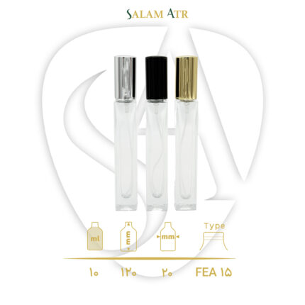 شیشه عطر تامپو مربع ۱۰ میل کد AZY-16-2 با مشخصات