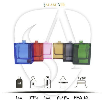 شیشه عطر TP100-0009 رنگی 100 میل با مشخصات