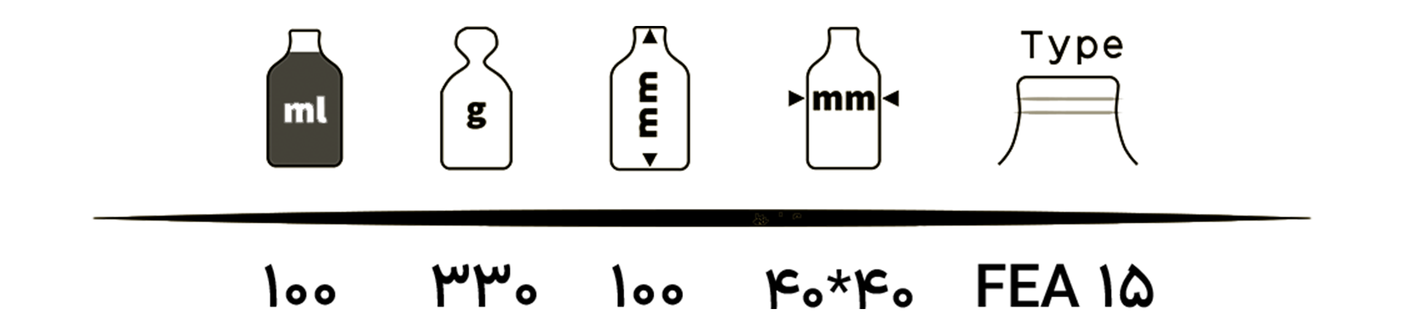 مشخصات شیشه عطر TP100-0009 شفاف 100 میل 