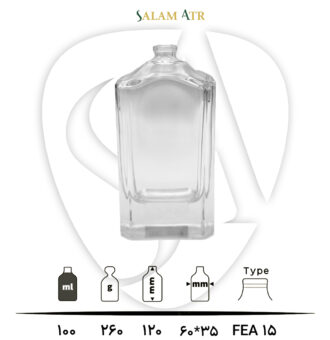 شیشه عطر TP100-006 شفاف 100 میل با مشخصات