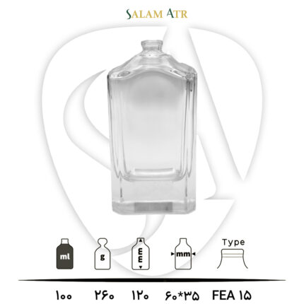 شیشه عطر TP100-006 شفاف 100 میل با مشخصات