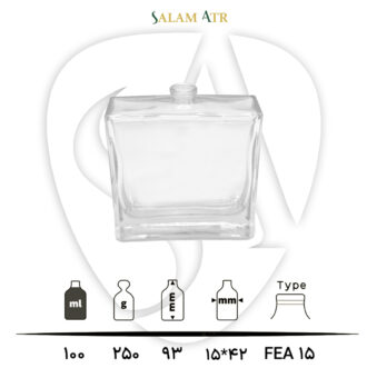 شیشه عطر TP100-022 شفاف 100 میل با مشخصات