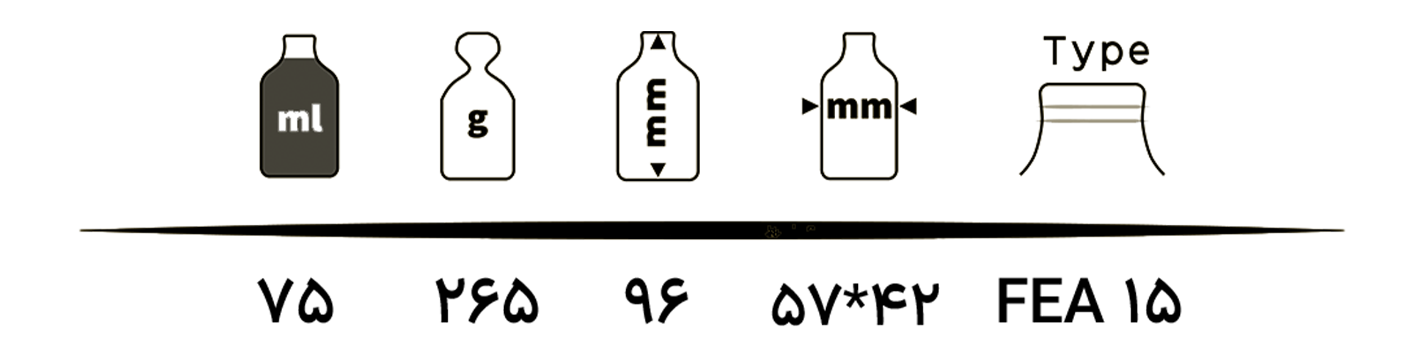 مشخصات شیشه عطر TP75-0013 (75 میل)