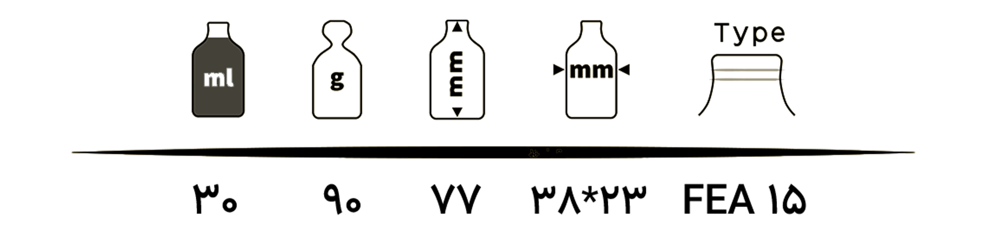 مشخصات شیشه عطر مدل YS173 شفاف