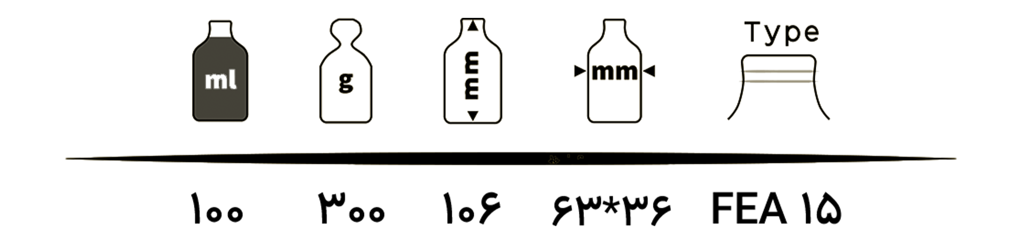 مشخصات شیشه عطر YS315 شفاف 100 میل