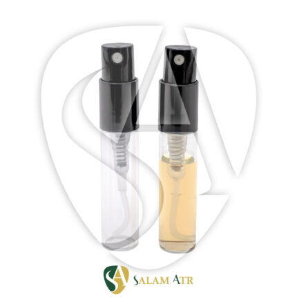 شیشه عطر ویال 3 میل ایزی کریمپ کد 12X45 با درب مشکی