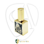شیشه عطر مربع طلاکوب 10 میل کد AZY-17-04 از بغل