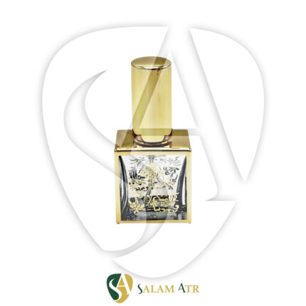 شیشه عطر مربع طلاکوب 10 میل کد AZY-17-04