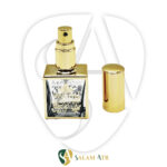 شیشه عطر مربع طلاکوب 10 میل کد AZY-17-04 درب باز