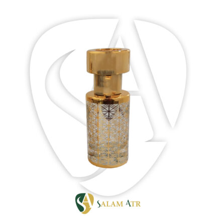 شیشه عطر طرح استوانه طلاکوب 20 میل کد AZY-17-07